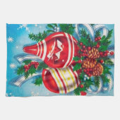 kerstabel met het oogstjaar theedoek (Horizontaal)