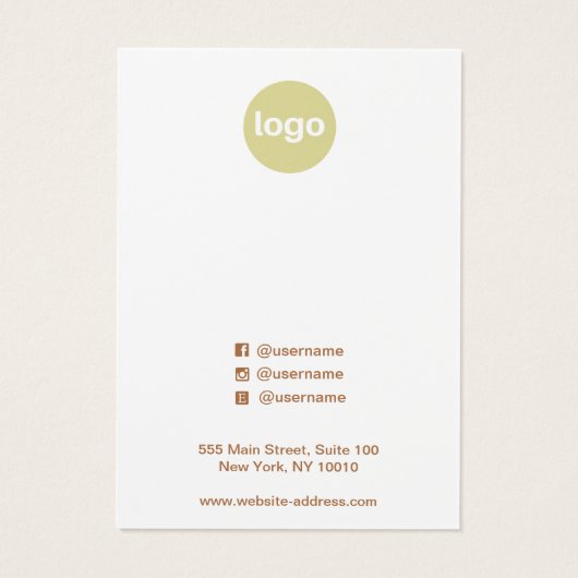 Kerstabel met kerstabel visitekaartje (Achterkant)