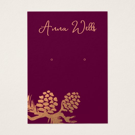 Kerstabel met kerstabel visitekaartje (Voorkant)