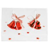 Kerstabel met rode kerstcellen, versierd met tekst groot cadeauzakje (Achterkant)