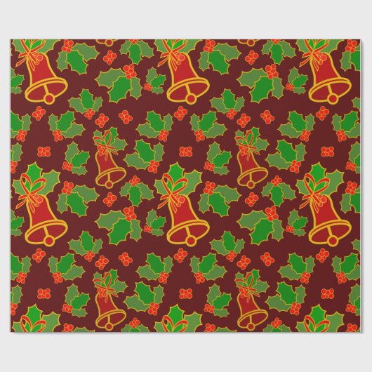 Kerstabel patroon cadeaupapier (Vlak)