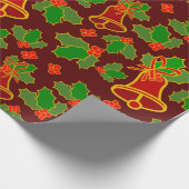 Kerstabel patroon cadeaupapier (Hoek)