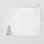 Kerstabel rood op de wintersneeuw feestdagenkaart (Achterkant)