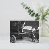 Kerstabel uit de jaren 20 feestdagenkaart (Staand voorkant)