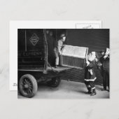 Kerstabel uit de jaren 20 feestdagenkaart (Voorkant / Achterkant)