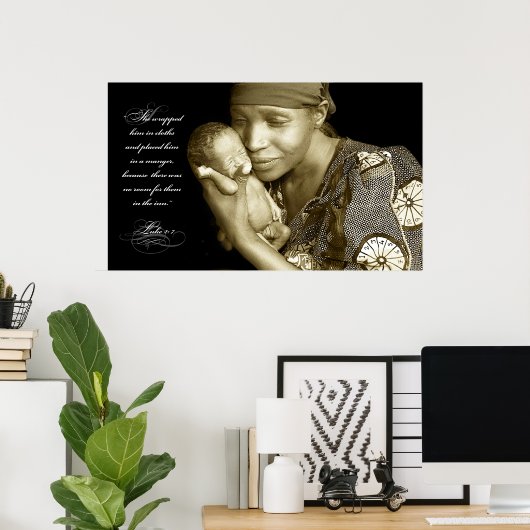 Kerstabel vers. Foto genomen in Rwanda 2007. Poster (Thuiskantoor)