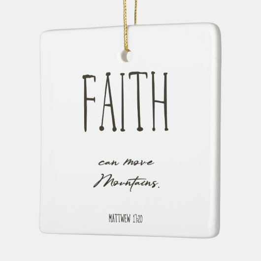 Kerstabel Verse Faith Ceramic Ornament (Links)