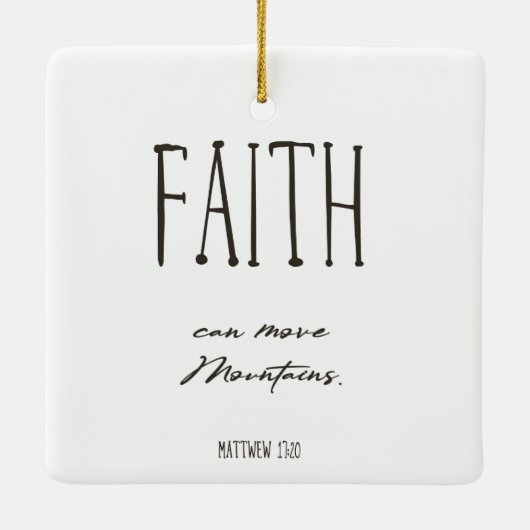 Kerstabel Verse Faith Ceramic Ornament (Achterkant)