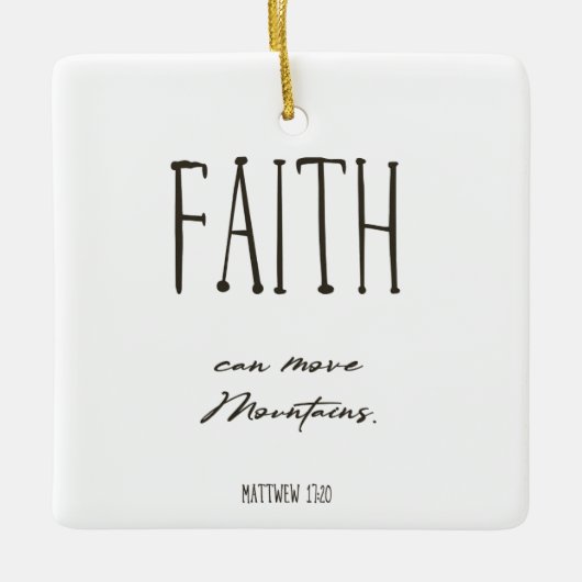 Kerstabel Verse Faith Ceramic Ornament (Voorkant)