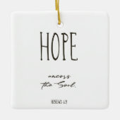 Kerstabel Verse Hope keramisch Ornament (Voorkant)