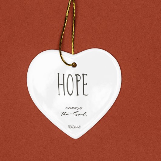 Kerstabel Verse Hope keramisch Ornament