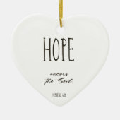 Kerstabel Verse Hope keramisch Ornament (Voorkant)