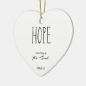 Kerstabel Verse Hope keramisch Ornament (Links)