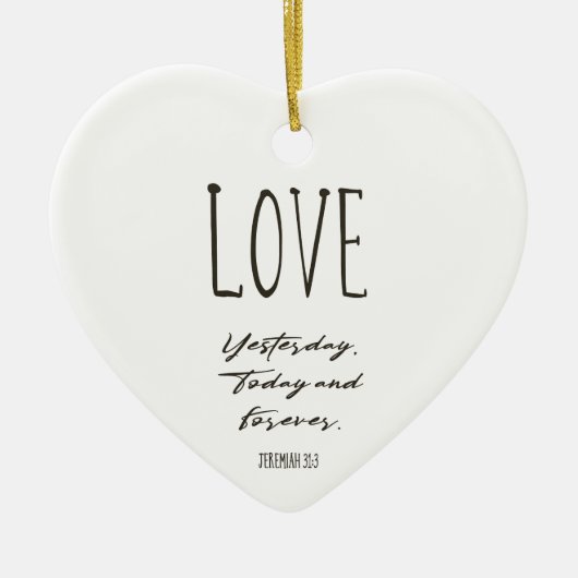 Kerstabel Verse Love Ceramic Ornament (Voorkant)