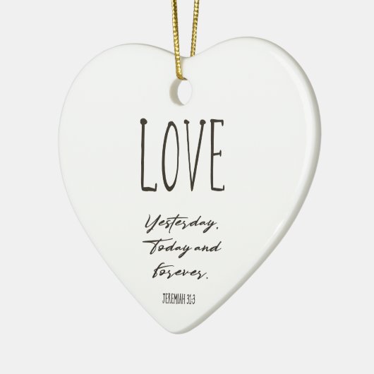 Kerstabel Verse Love Ceramic Ornament (Links)