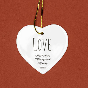 Kerstabel Verse Love Ceramic Ornament
