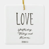 Kerstabel Verse Love Ceramic Ornament (Voorkant)