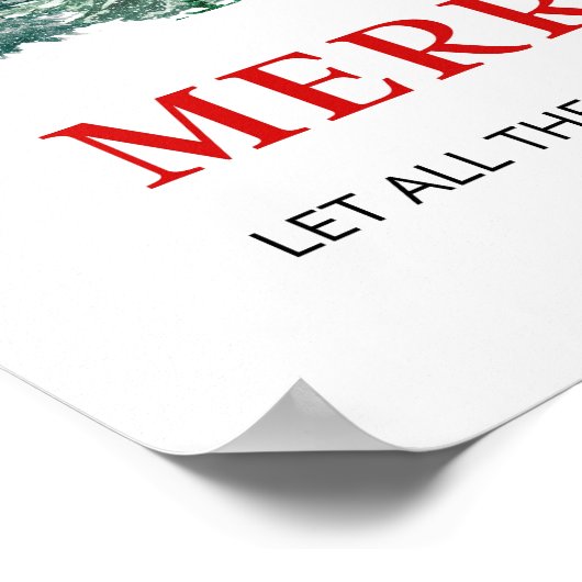 Kerstabel Verse Wall Art Poster (Hoek)