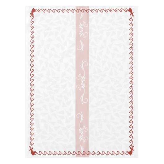 Kerstabel Witte & Rode 52 x 72 Tafelkleed (Voorkant)