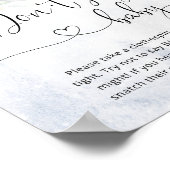 Kerstabel Zeg geen baby spel Poster (Hoek)