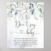 Kerstabel Zeg geen baby spel Poster (Voorkant)