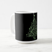 Kerstabomen Black Metallic Green Elegant Koffiemok (Voorkant links)