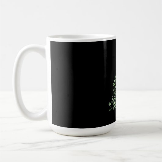 Kerstabomen Black Metallic Green Elegant Koffiemok (Links)