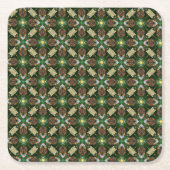 Kerstabomen Pine Cones Patroon Kartonnen Onderzetters (Voorkant)