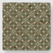 Kerstabomen Pine Cones Patroon Stenen Onderzetter (Voorkant)