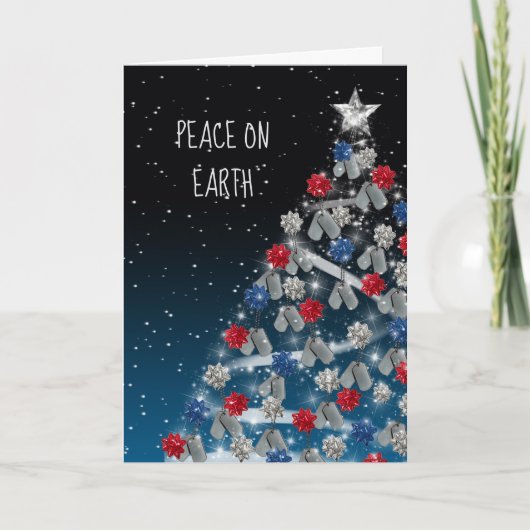 Kerstabomen van militaire honden feestdagen kaart (Voorkant)