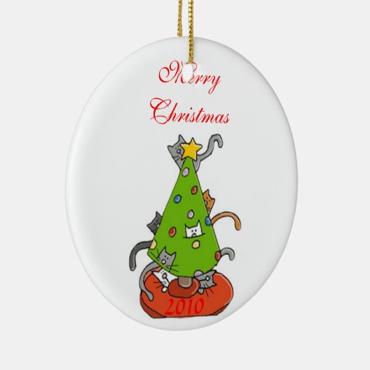 Kerstaboom Keramisch Ornament (Rechts)