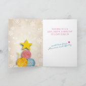 Kerstabreibreibreibreibrei met garen feestdagen kaart (Binnen)