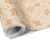 Kerstabrood en koekjes cadeaupapier (Rol Hoek)