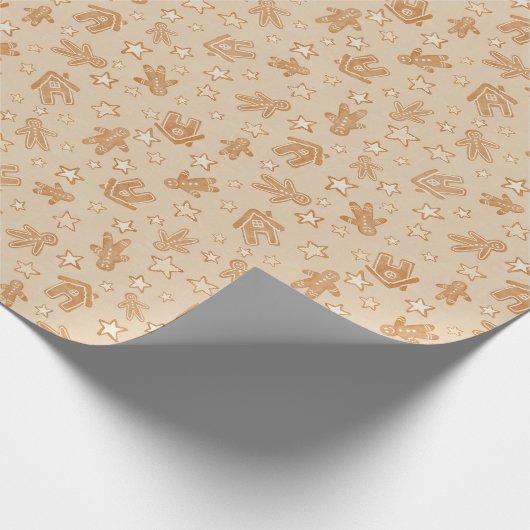 Kerstabrood en koekjes cadeaupapier (Hoek)