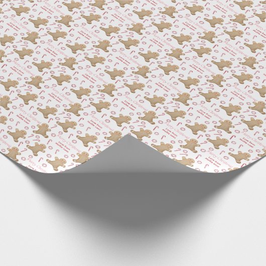 Kerstabrood Rood Witte Roze snoepsnoepjes Cadeaupapier (Hoek)