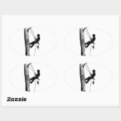 Kerstacadecadeau voor chirurg Arborist Ovale Sticker (Vel)