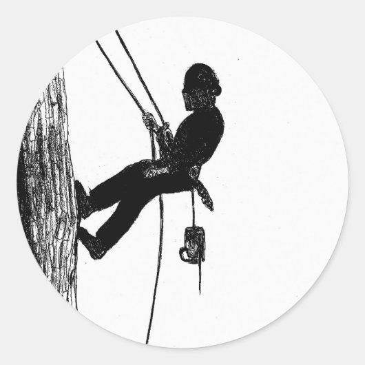 Kerstacadecadeau voor chirurg Arborist Ronde Sticker (Voorkant)