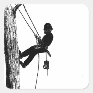 Kerstacadecadeau voor chirurg Arborist Vierkante Sticker