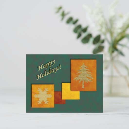 Kerstaccenten  Briefkaart (Staand voorkant)