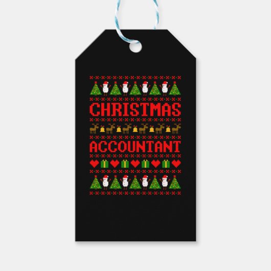 kerstaccountant cadeaulabel (Voorkant)
