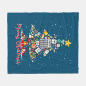 kerstaccountant — kerstmansstructuur — CPA Acc. Fleece Deken (Voorkant (Horizontaal))