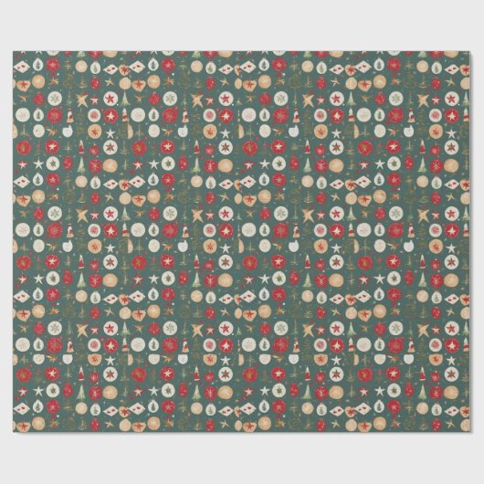 Kerstachtergrond Cadeaupapier (Vlak)