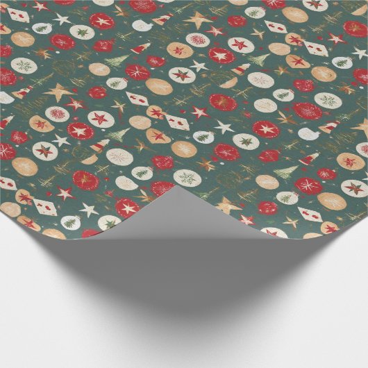 Kerstachtergrond Cadeaupapier (Hoek)