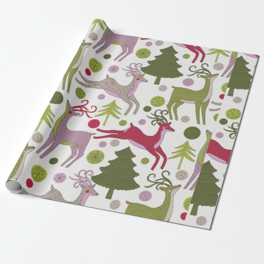 Kerstachtergrond Cadeaupapier (Uitgerold)