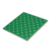Kerstachtergrond met groene sterren tegeltje (Zijkant)