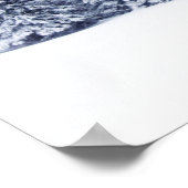 Kerstachtergrond met Snowy Fir Trees 2 Poster (Hoek)