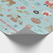 Kerstachtergrond, naadloos inpakken van papier (Hoek)