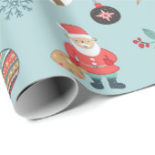 Kerstachtergrond, naadloos inpakken van papier (Rol Hoek)