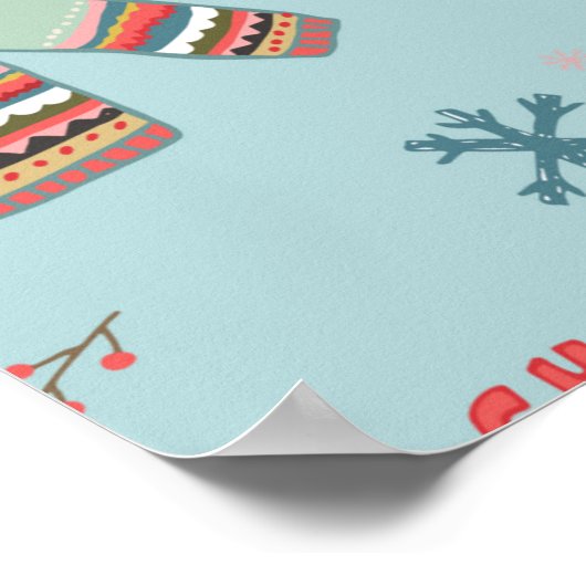 Kerstachtergrond, naadloos inpakken van papier poster (Hoek)