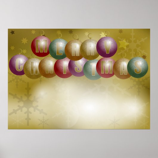 Kerstachtergrond Poster (Voorkant)
